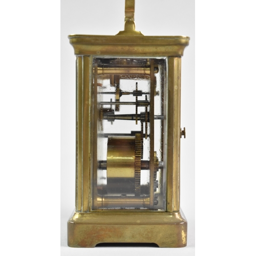 26 - A Mid 20th Century French Brass Carriage Clock, Movement in Need of Attention, 13cms High