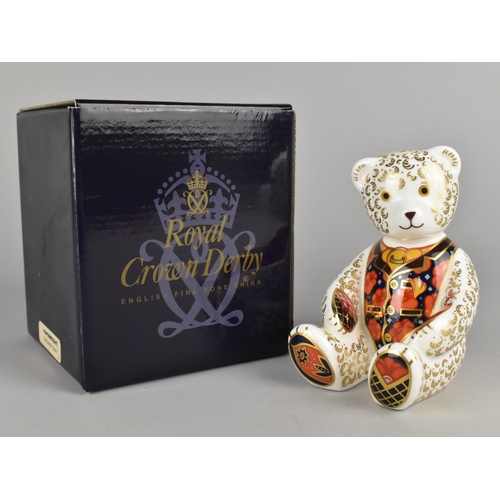 271 - A Royal Crown Derby Collectors Guild Paperweight, Seated Teddy