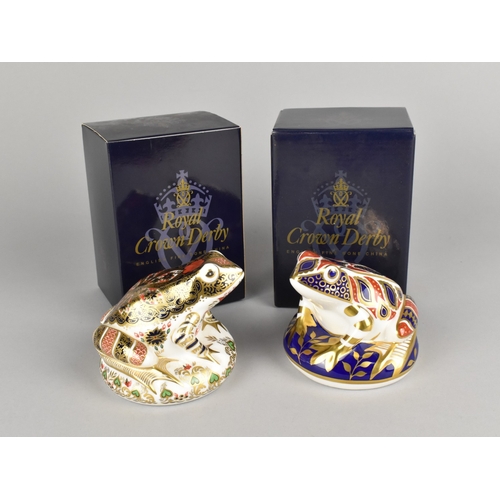 273 - A Limited Edition Royal Crown Derby Paperweight, Old Imari Frog, 368/4500 Together with a Further Cr... 