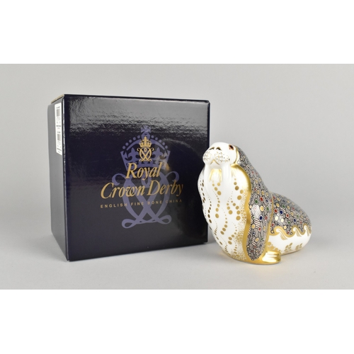 291 - A Limited Edition Royal Crown Derby Paperweight, Russian Walrus