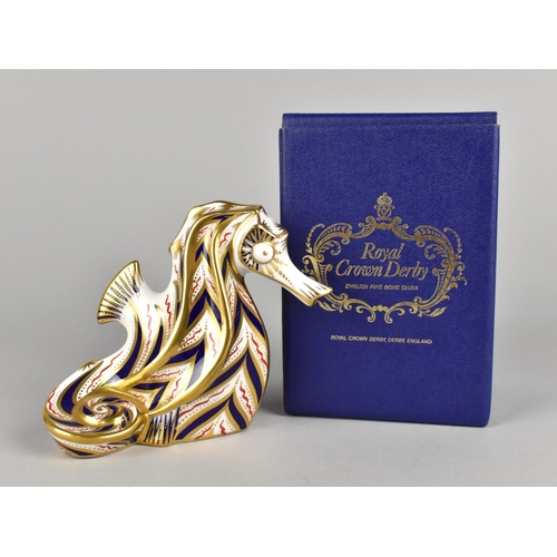 293 - A Royal Crown Derby Paperweight, Seahorse