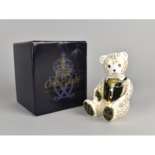 299 - A Limited Edition Royal Crown Derby Paperweight, Harrods Teddy Bear, 479/1500