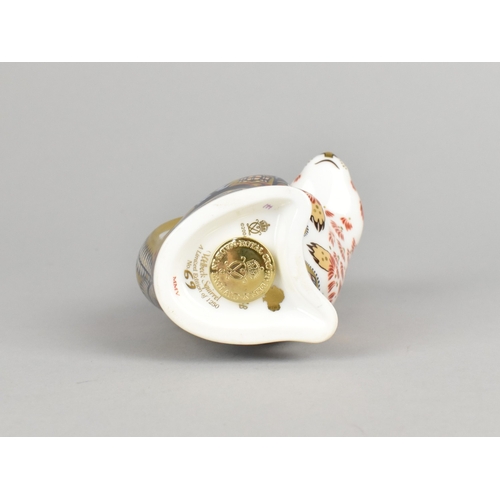 308 - A Limited Edition Royal Crown Derby Paperweight, Welbeck Squirrel, Gold Button