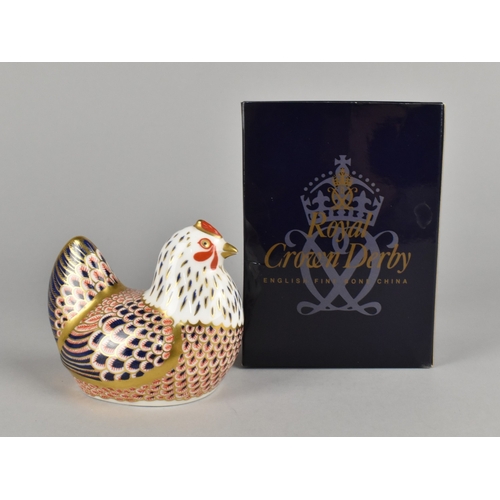 321 - A Royal Crown Derby Paperweight, Hen