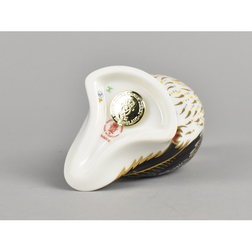 324 - A Royal Crown Derby Paperweight, Puffin, Gold Button