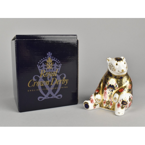 329 - A Royal Crown Derby Paperweight, Old Imari Honey Bear