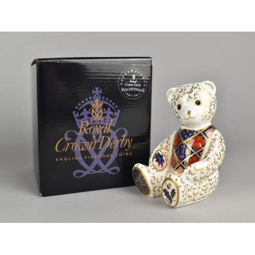 332 - A Limited Edition Royal Crown Derby Paperweight, Diamond Jubilee Teddy Bear