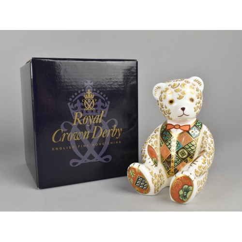 333 - A Limited Edition Royal Crown Derby Paperweight, Regal Goldie Bear