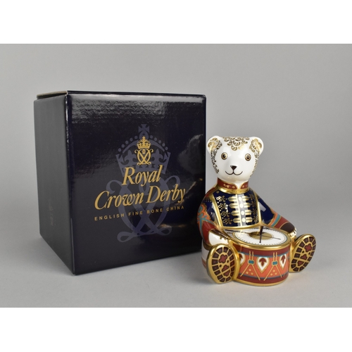 336 - A Limited Edition Royal Crown Derby Paperweight, Drummer Bear