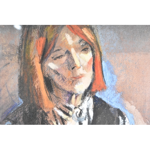 373 - A Contemporary Pastel Portrait, Seated Woman, Subject 48x68cm