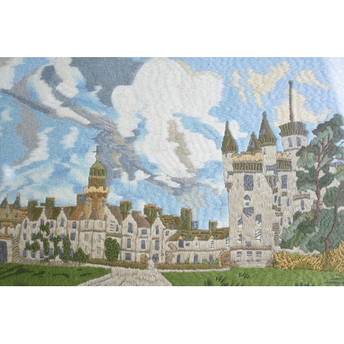 381 - A Framed Silk Embroidery, Windsor Castle, 