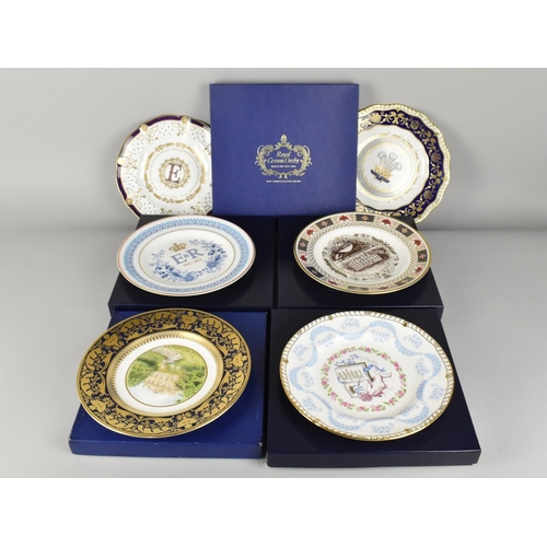 438 - A Collection of Six Various Royal Crown Derby Commemorative Plates to Include Hand Painted 