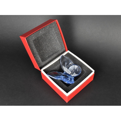 475 - A Contemporary Baccarat Butterfly, Blue Colourway, in Box