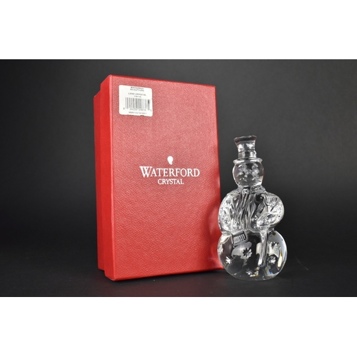 478 - A Waterford Crystal Figure, Snowman, 13.5cm high