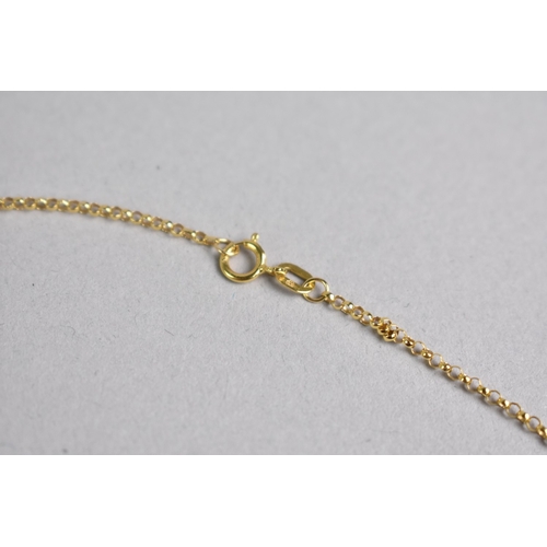 521 - A Fine Italian 9ct Gold Trace Chain, 41cms Long, 1gm