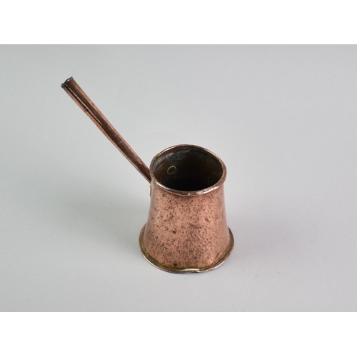 66 - A 19th Century Copper Ale Warmer of Tapering Form