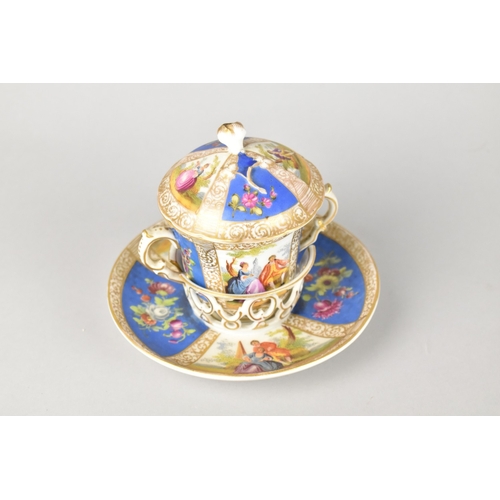 An Early 20th Century Dresden Porcelain Trembleuse Chocolate Cup and ...