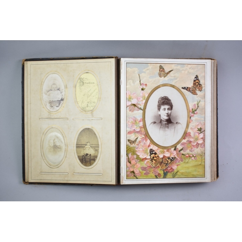 61 - A Late Victorian Photograph Album Containing Various Family Portraits, Monogrammed CAW, Some Conditi... 