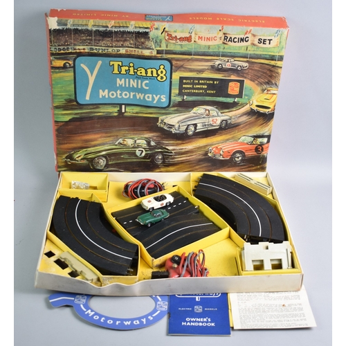 A Vintage Boxed Triang Minic Motorways Racing Set with Two Cars, Untested