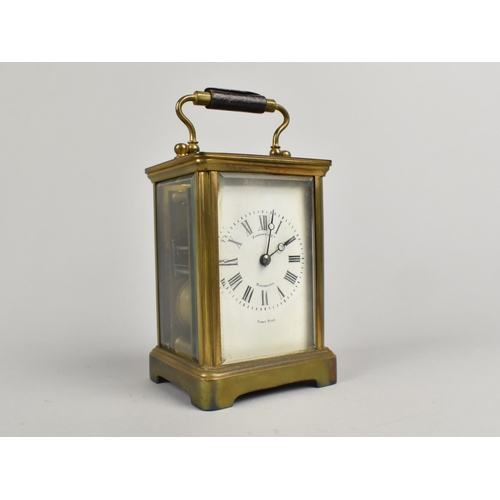 41 - An Edwardian French Brass Cased Carriage Clock Retailed by Finnigans, Movement In Need of Minor Atte... 
