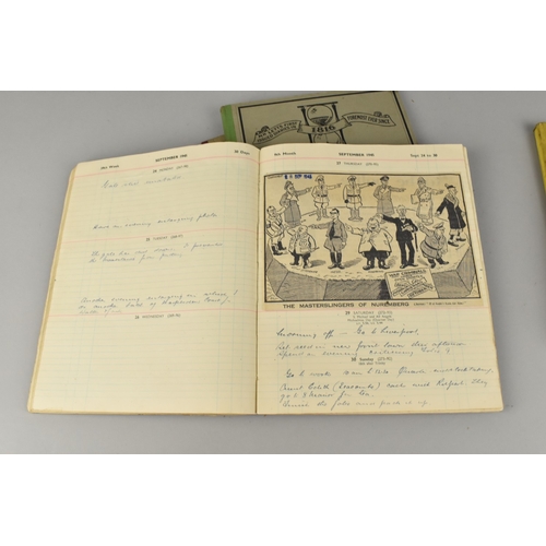 52 - A Collection of 1940s WWII Diaries with Entries and Newspaper Cuttings by R Gilbert Jones, Wirral