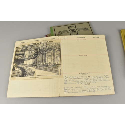 52 - A Collection of 1940s WWII Diaries with Entries and Newspaper Cuttings by R Gilbert Jones, Wirral