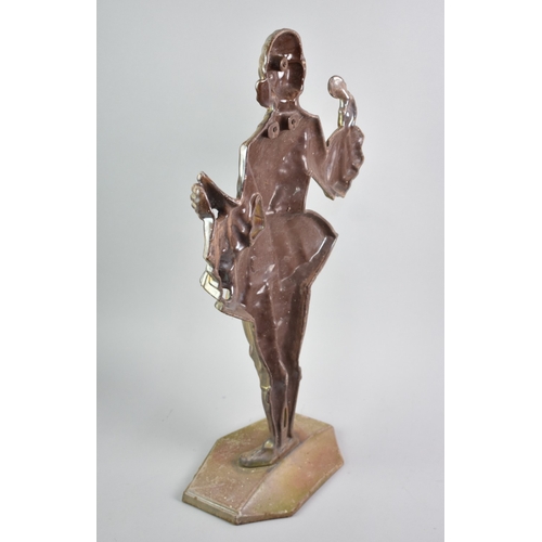 118 - A Large Mid Century Enamelled Cast Iron Companion Stand in the Form of a Dandy, 57cms High