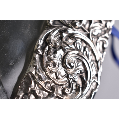 146 - A Large Easel Back Silver Plated Victorian Style Mirror, 38x25cms