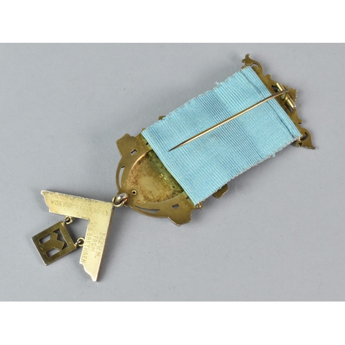 192 - A Gilt Silver and Enamel Masonic Jewel, Faith & Works Lodge, No 5079, and WM 198283, Oval Enamel Pla... 