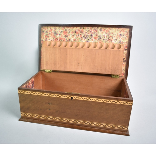 20 - A Late 20th Century Inlaid Cigar Humidor, Bottom Panel Inscribed for Reliquia No 2 Charoutos by Cost... 