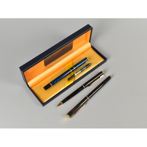 21 - A Collection of Three Waterman Pens to include Two Cartridge Pens, One with 18ct Gold Nib and a Matc... 