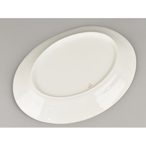 263 - A 19th Century Spode Porcelain Oval Dish with Hand Painted Floral Burst Decoration, 25.5cm wide