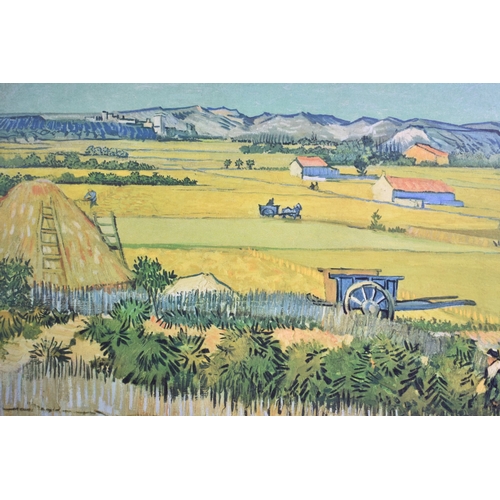 292 - A Mounted Van Gogh Print, The Harvest 1888, 55x44cms