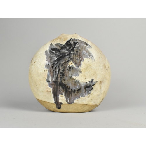 377 - A Studio Pottery Vase of Moon Flask Form, 19cm high