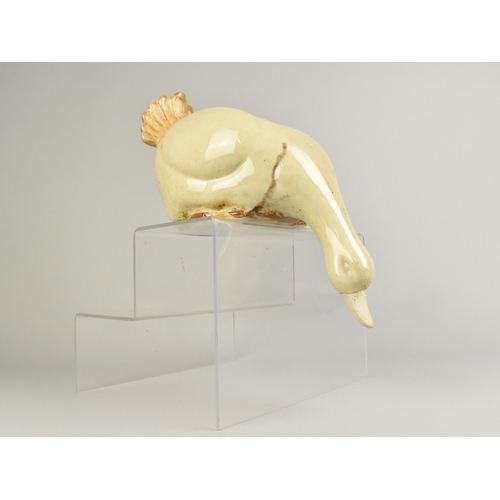 378 - A Glazed Pottery Study of a Duck, 27cm Long
