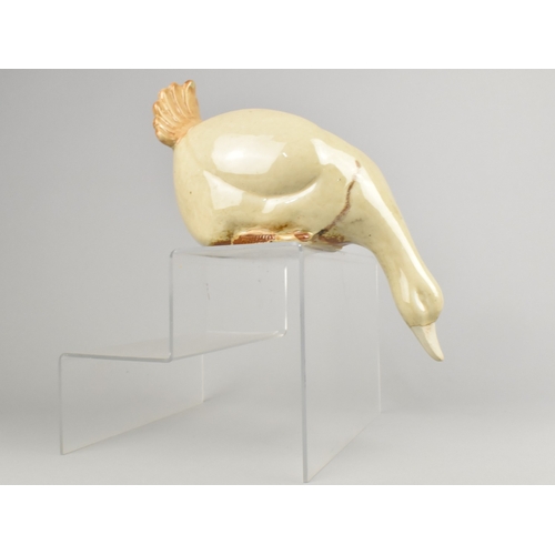378 - A Glazed Pottery Study of a Duck, 27cm Long