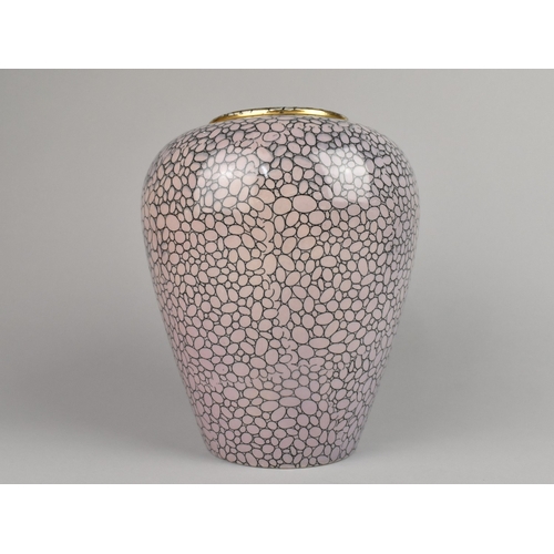379 - A Mid Century Pebble Pattern Vase, 20cm high