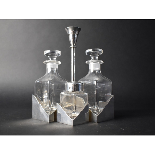 40 - A Mid/Late 20th Century Four Bottle Cruet by WMF