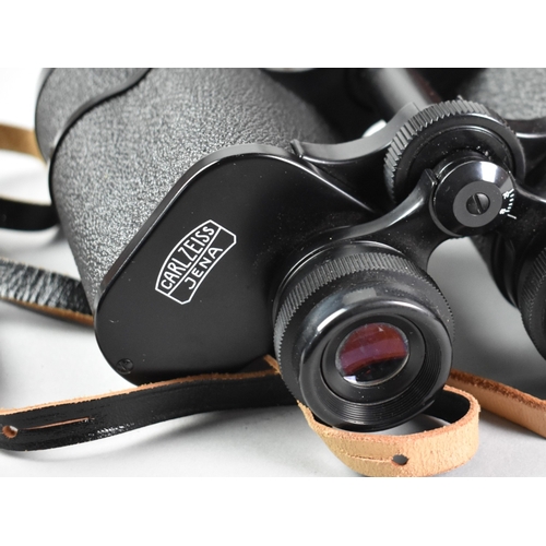 58 - A Pair of Leather Cased Carl Zeiss Jena Jenoptem Binoculars