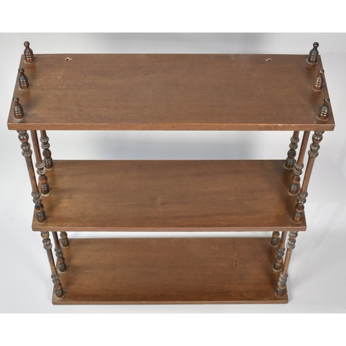 64 - An Edwardian Three Tier Whatnot Shelf, 60cms Wide and 70cms High