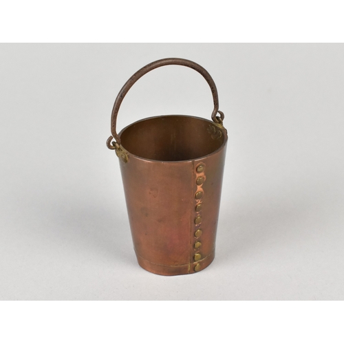 26 - A Miniature Copper Bucket, 5.5cms High