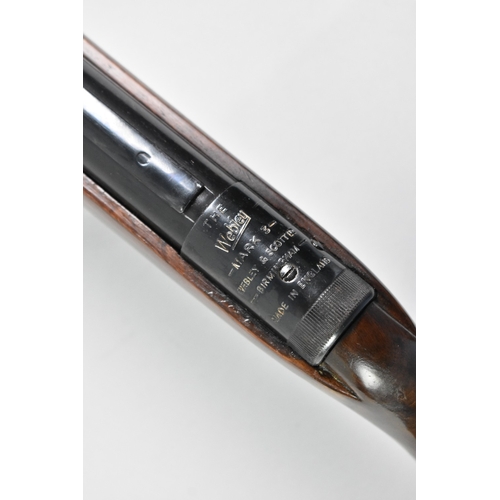 4 - A Webley MK 3 .177 Calibre Underlever Air Rifle with Webley Disc Inset Into Stock