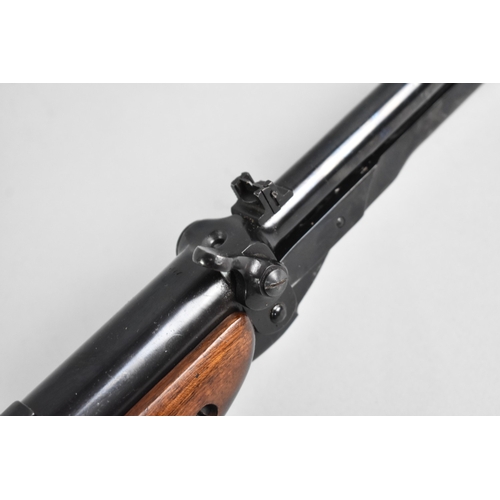 4 - A Webley MK 3 .177 Calibre Underlever Air Rifle with Webley Disc Inset Into Stock