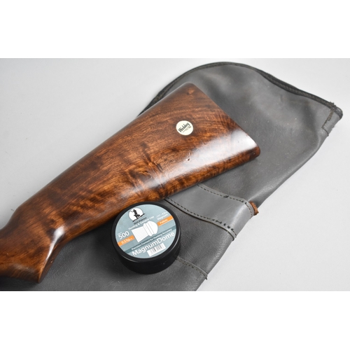 4 - A Webley MK 3 .177 Calibre Underlever Air Rifle with Webley Disc Inset Into Stock