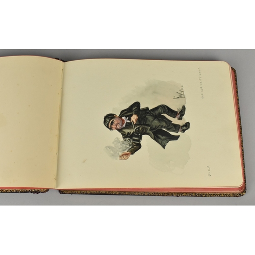 56 - A 1920s Auld Lang Syne Autograph Album Containing Two Watercolours and a Pencil Drawing