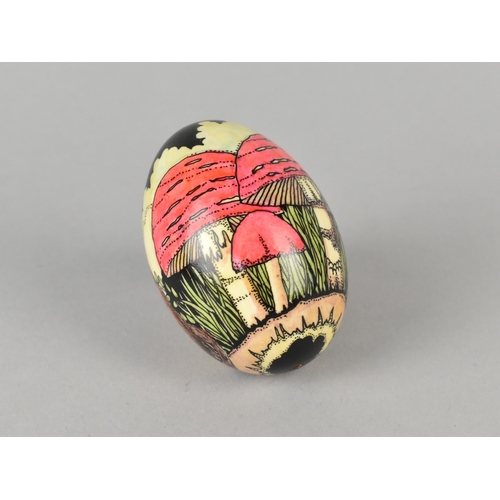 58 - An Early/Mid Century Hand Painted Chicken's Egg Decorated with Mouse and Toadstools