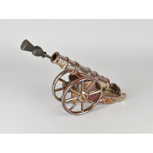 5 - An Enamel Cast Iron Novelty Poker Stand in the Form of a Spanish Cannon Together with Unrelated Poke... 