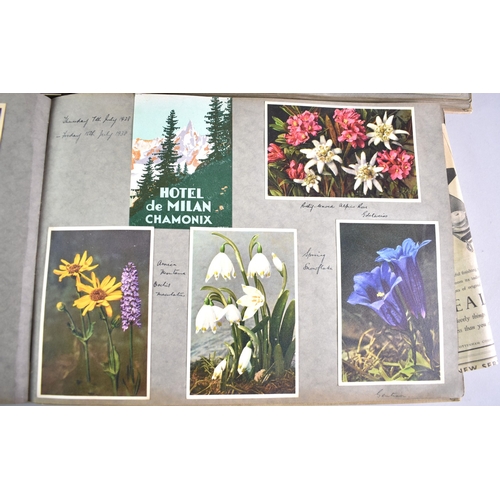 54 - Three Photograph/Postcard Albums Recording  Trips Made Throughout Europe in the The Late 1930s to in... 