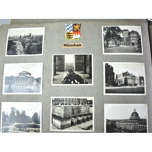 54 - Three Photograph/Postcard Albums Recording  Trips Made Throughout Europe in the The Late 1930s to in... 