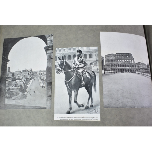 54 - Three Photograph/Postcard Albums Recording  Trips Made Throughout Europe in the The Late 1930s to in... 